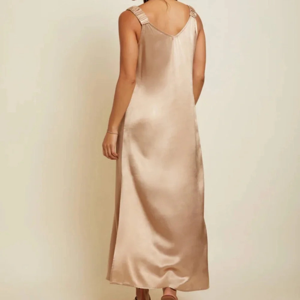 Nation LTD Erika Dress W/Elastic Detail, NWT, Cafe Au Lait, Medium - Picture 6 of 9